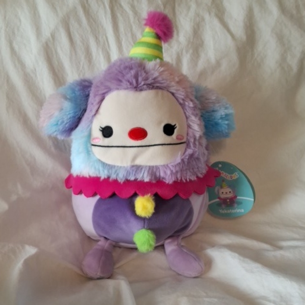 Squishmallows Yekaterina the Clown, 8", NWT